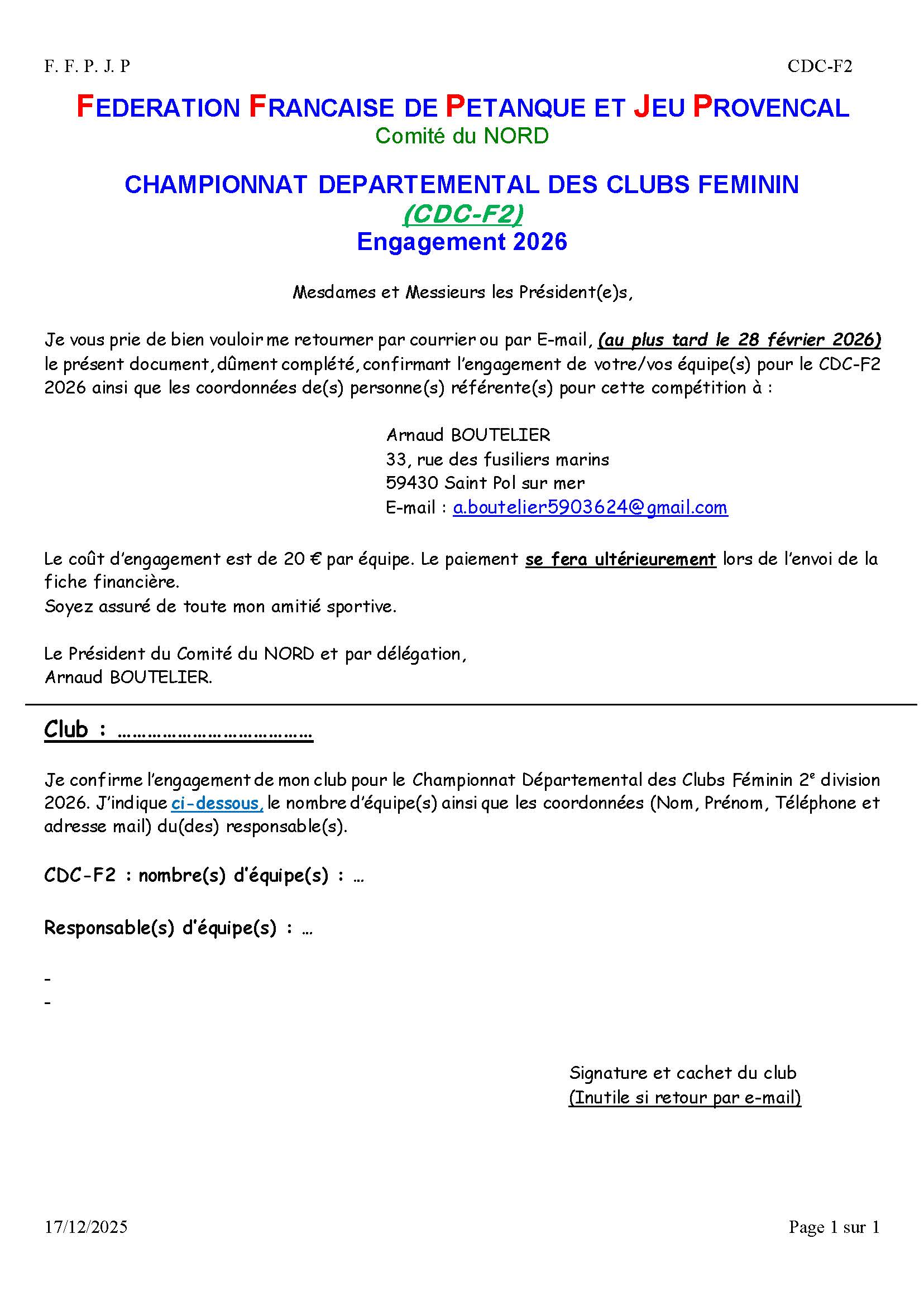 Feuille engagement CDC F2 2026