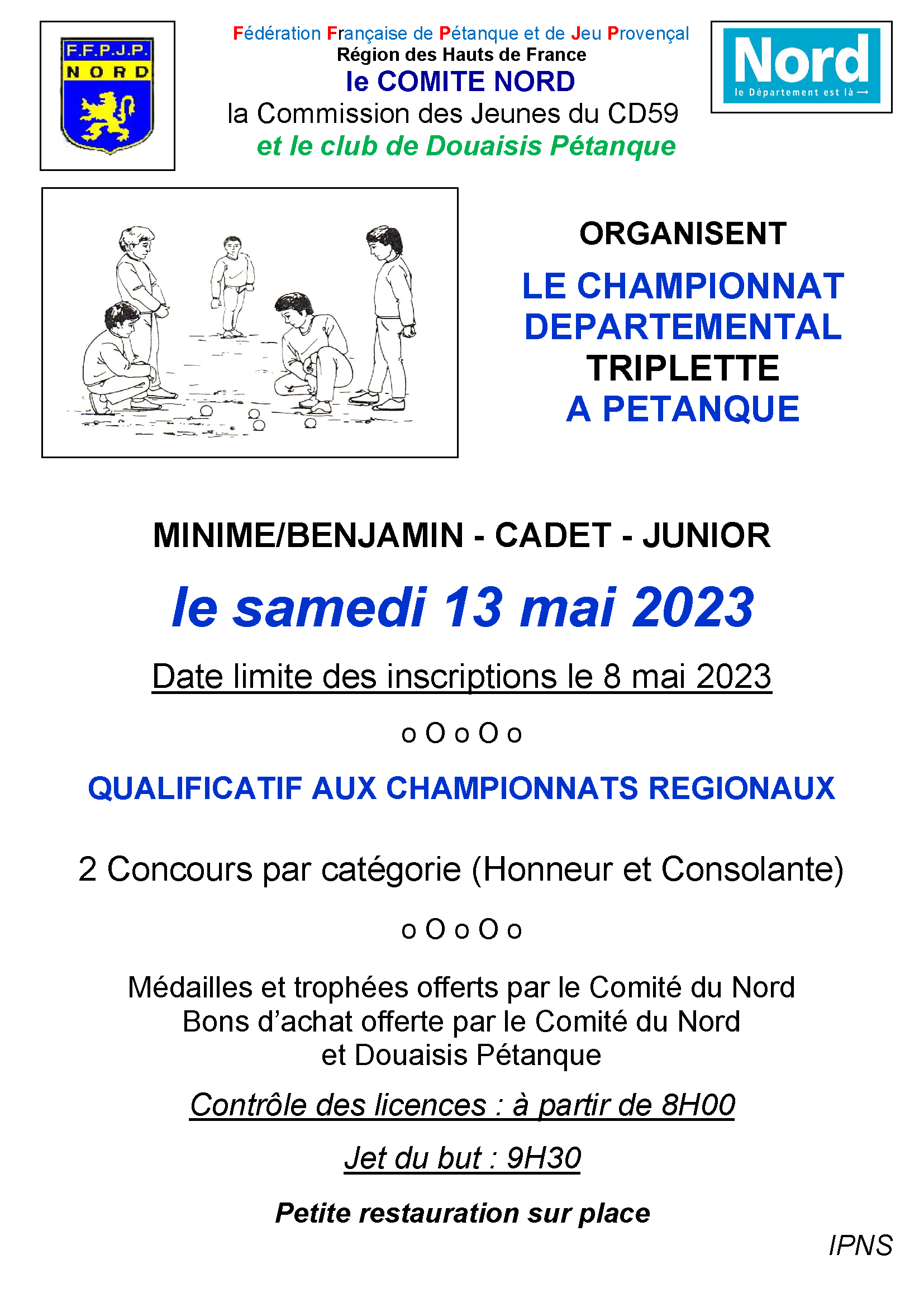 2023   Affiche chpt Nord X2 jeunes