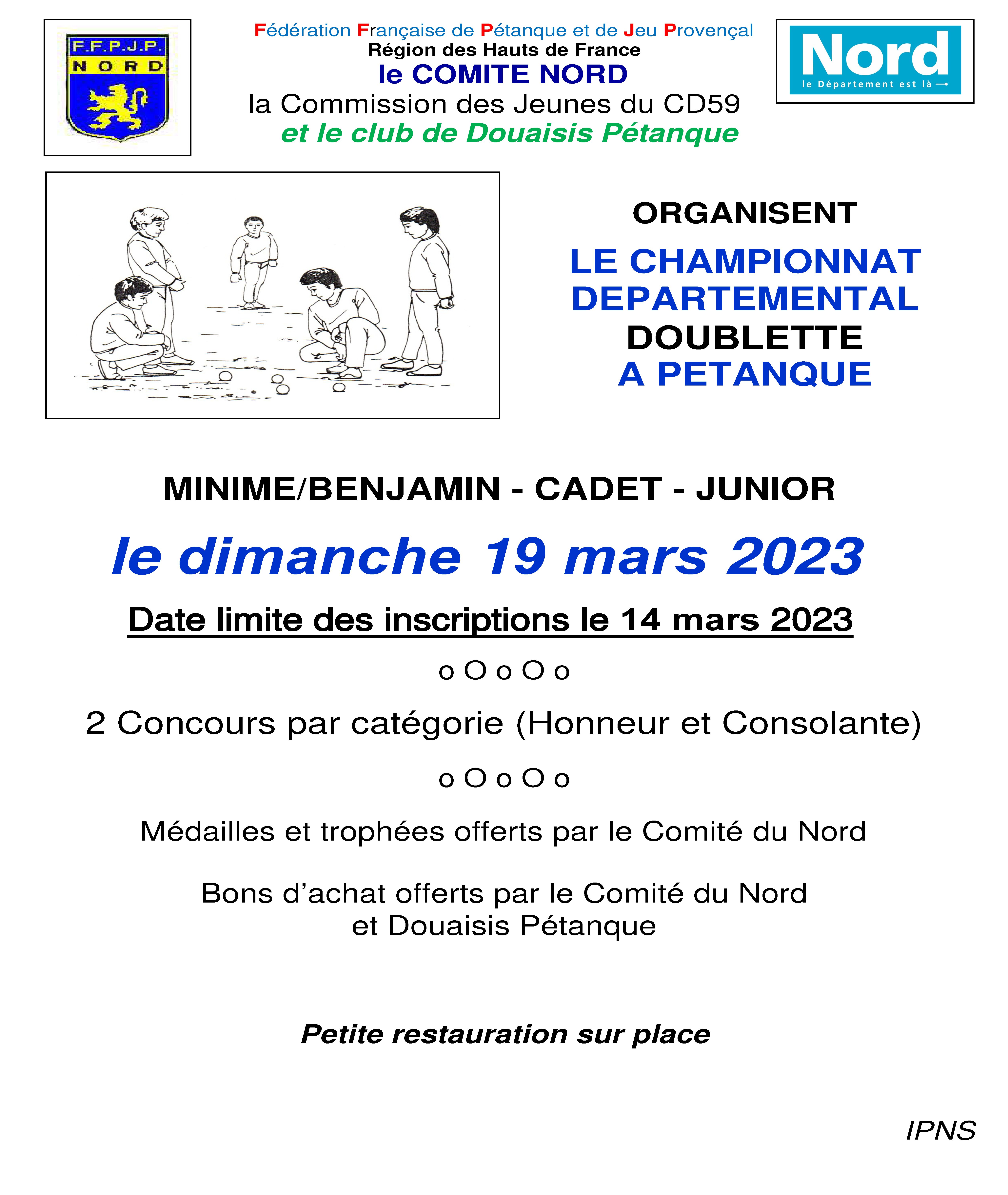 2023   Affiche chpt Nord X2 jeunes
